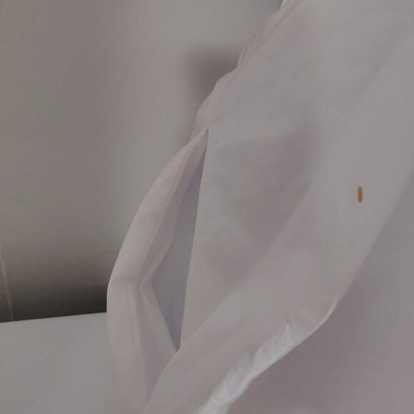 STAUD Carina Poplin Puff Sleeve Cutout Dress in White M - Picture 7 of 12